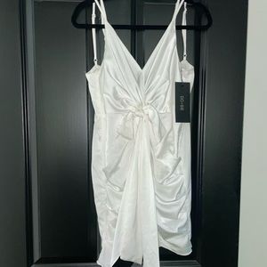 WHITE DO + BE MINI DRESS